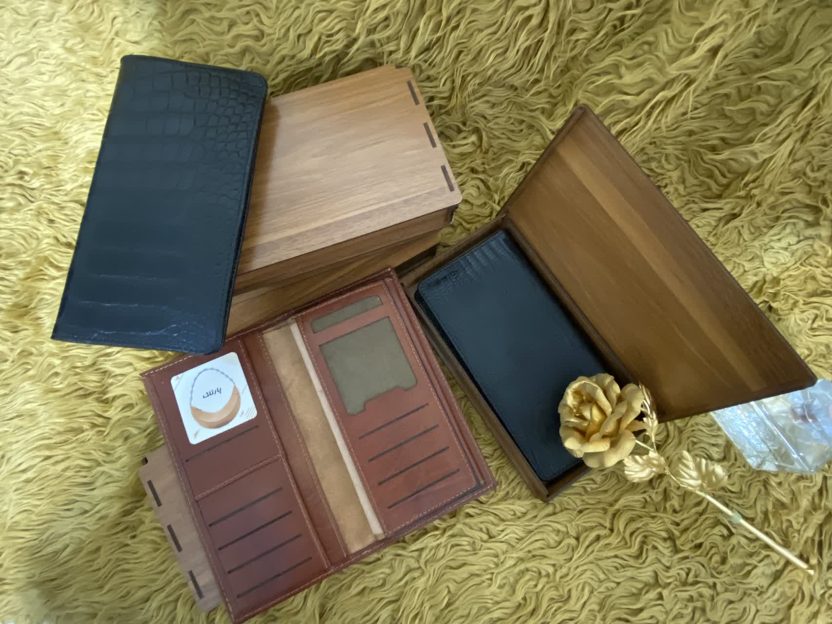 کیف پول کتی مردانه چرم طبیعی پارتاک مدل هادی